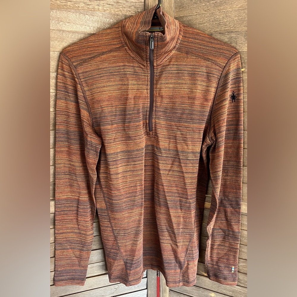 Smartwool Men’s Classic Thermal Merino Pattern Base Layer 1/4 Zip Top
